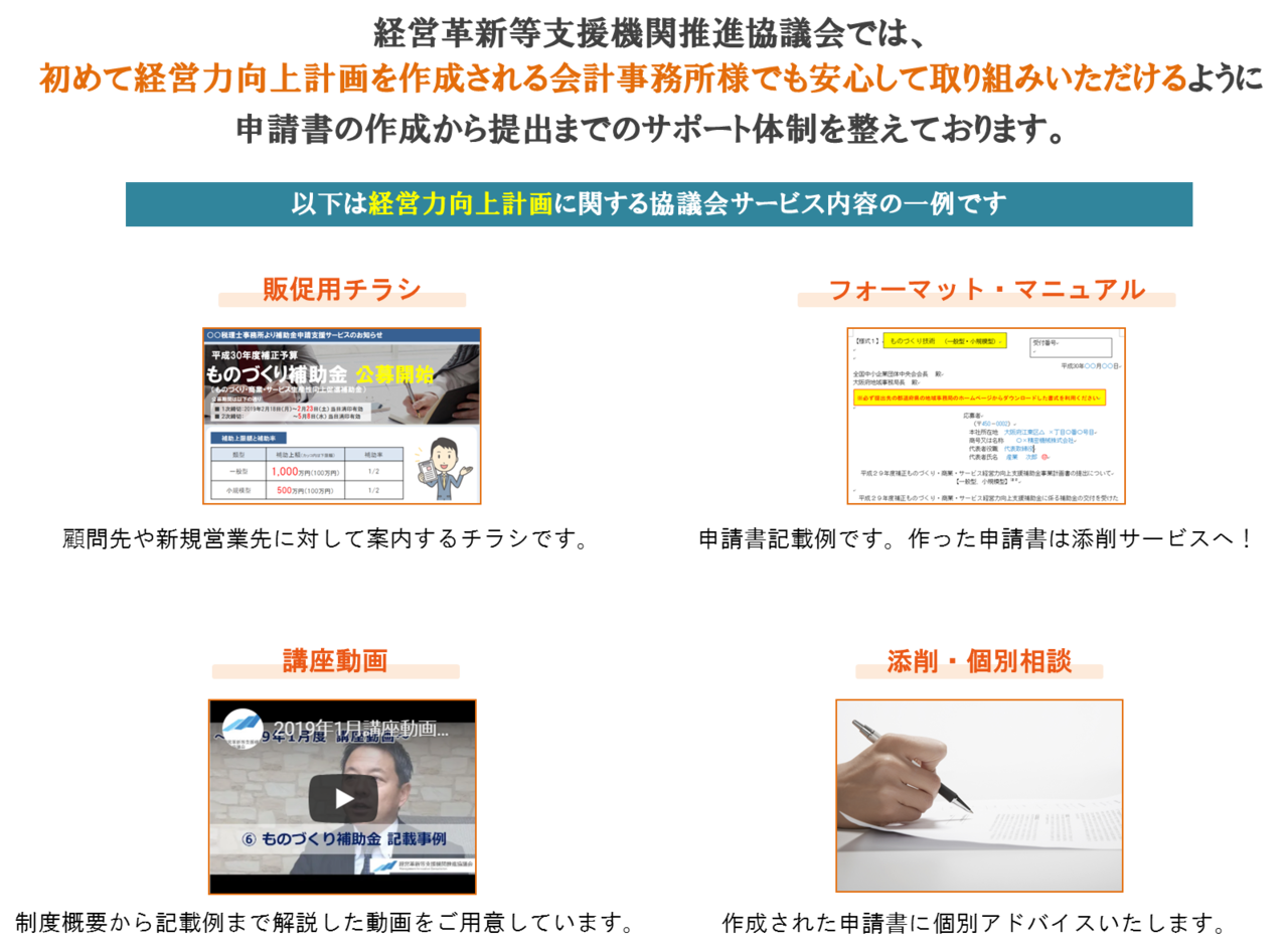 経営革新等支援機関推進協議会　サービス